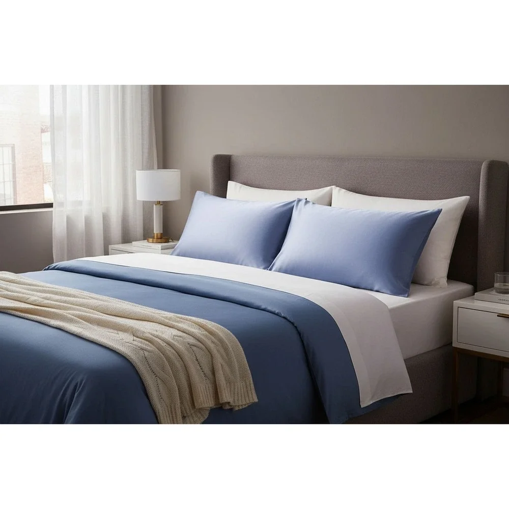 Silk Pillowcase Lyshin Mulberry Silk Pillowcase Set 20‎ in x 36 in Violet